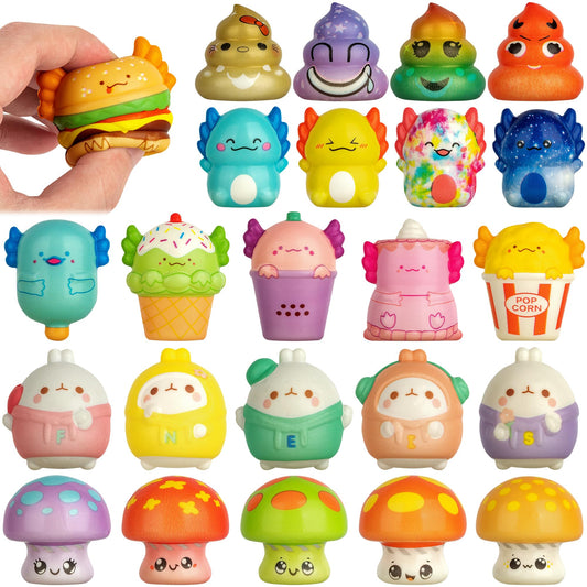 30 PCS Squishy Toys for Kids Party Favors for Kids  Animal Squishies for Kids Goodie Bags Stuffers for Kids Birthday Gifts for Boys & Girls Prizes for Kids Classroom