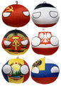 Raclove 6PC Countryballs Plushies - Soft & Educational National Character Toys. Your Collection of Countryball and Polandball Plushies. (41GE-SU-EG-RO-RE-RP)