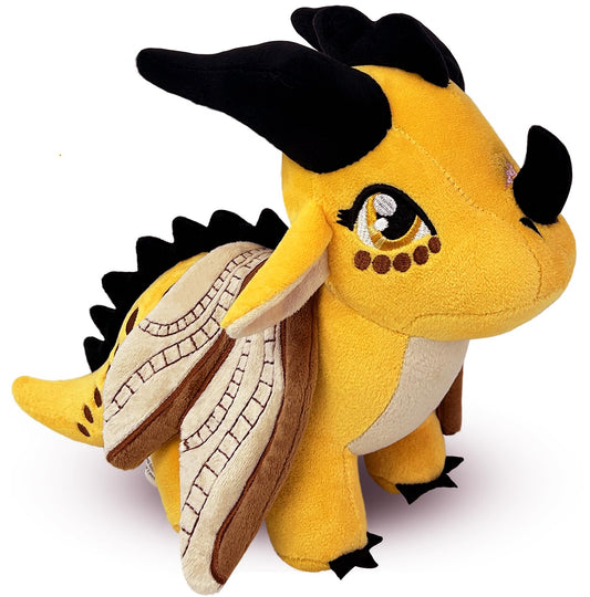 Kobataro Wings Dragon Plush Stuffed Animal Plushies Toys Cute Fire Dragon Stuffy Figure Gift for Kids Boys Girls Fans for Aged 3+ (Yellow)