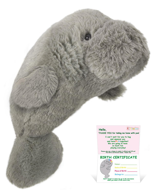 Kittenice Manatee Stuffed Animals Soft Stuffed Animals Plush Lavender Scented Plushies Toys Manatee for Boys Girls 14.9 Inches