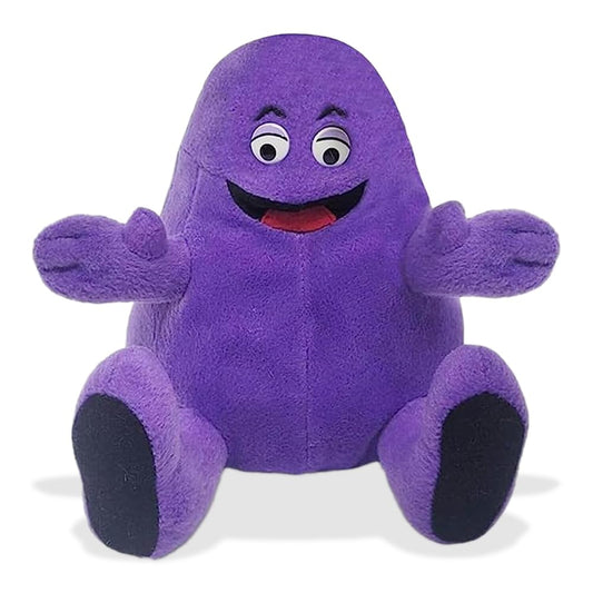 BeyondNice Grimace Shake Yellow Hat Burger Busters Shake Plushies Plush Toy Plushie Stuffed Animal Toy Game Doll Toddlers Toys (Purple-1)