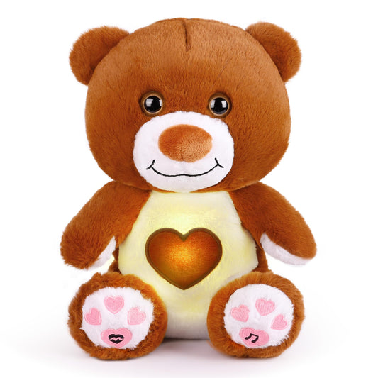 Breathing Stuffed Animal for Anxiety and Sleep Adult Anxiety Relief Stuffed Animals Breathing Bear Plushies with Music Lights & Breathing Motion