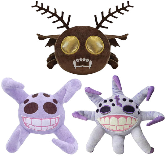 Doors Floor 2 Plush Doors Plushies Horror Plush Toys Doors Stuffed Toy Gift for Game Fans Friends Kids Birthday Christmas Halloween (White 3pcs)